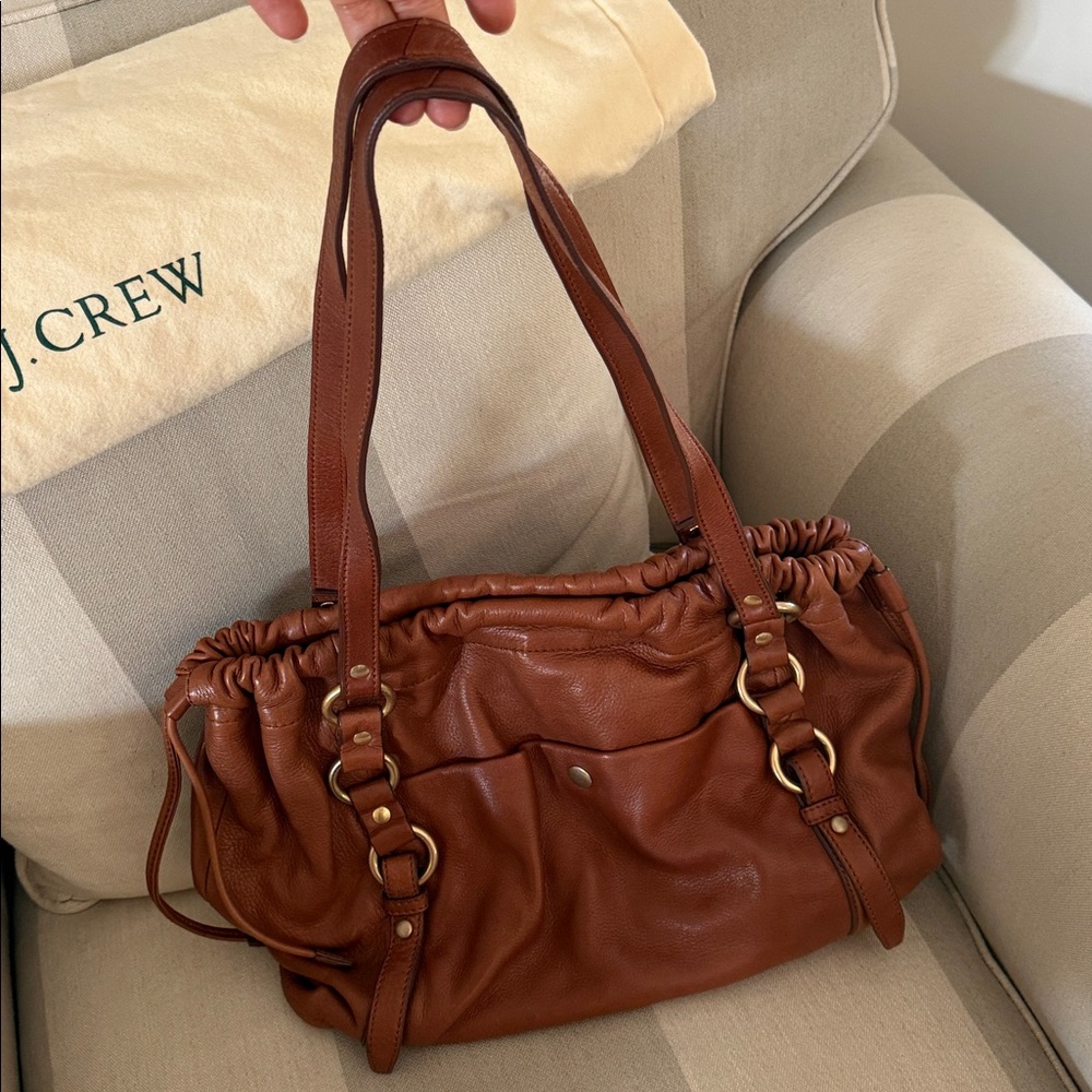 J. Crew Tan Leather Shoulder Bag 100% leather - Picture 3 of 12